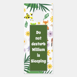 Pesonalized safari kwekerij kleurrijk patroondier deurhanger