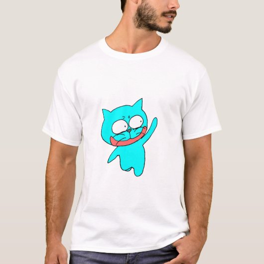 Pesoo Crazy Art Cat T-shirt (Voorkant)