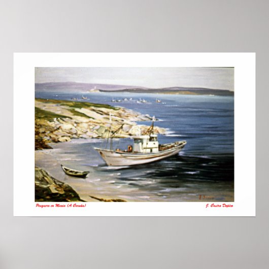 Pesquero en Muxía (A Coruña) Poster (Voorkant)