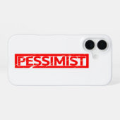 Pessimist Stamp iPhone 16 Hoesje (Achterkant horizontaal)