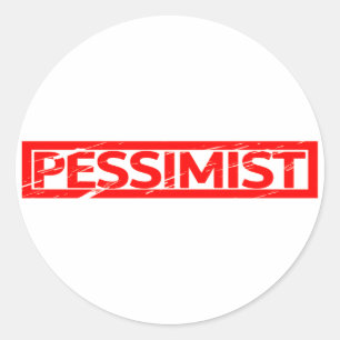Pessimist Stamp Ronde Sticker
