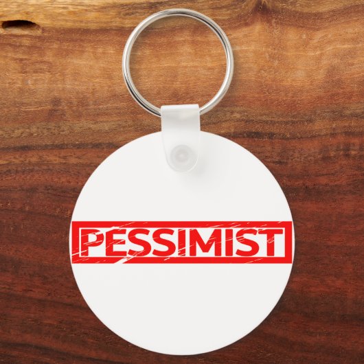 Pessimist Stamp Sleutelhanger (Achterkant)