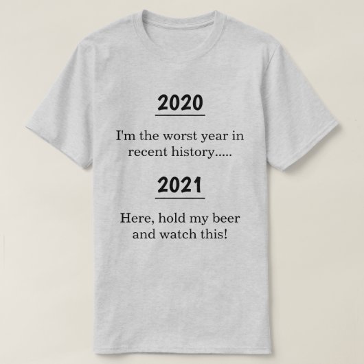 Pessimistisch geweer nieuwjaar nieuwe lichte kleur t-shirt (Design voorkant)