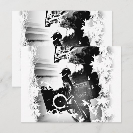 Pessoa Segurando uma câmera dslr Preta Briefkaart (Voorkant / Achterkant)