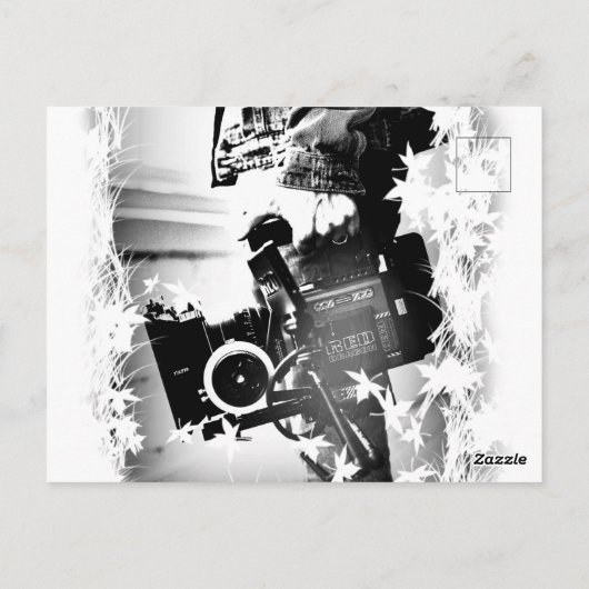 Pessoa Segurando uma câmera dslr Preta Briefkaart (Achterkant)