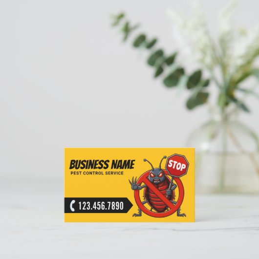 Pest Control Bedbug Exterminator Professional Visitekaartje (Staand voorkant)