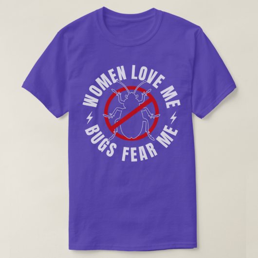 Pest Control Bug Exterminator Funny Bugs Angst T-shirt (Design voorkant)