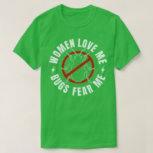 Pest Control Bug Exterminator Funny Bugs Angst T-shirt (Design voorkant)