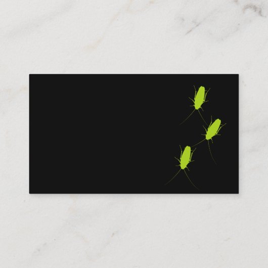 Pest Control Exterminating Theme Visitekaartje (Achterkant)