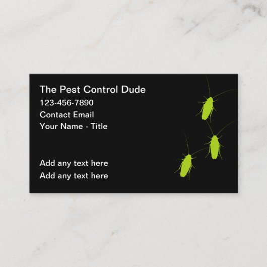 Pest Control Exterminating Theme Visitekaartje (Voorkant)