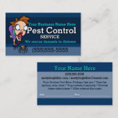 Pest Control.Exterminator.Animal trap. Aanbevelingskaartje (Voorkant / Achterkant)