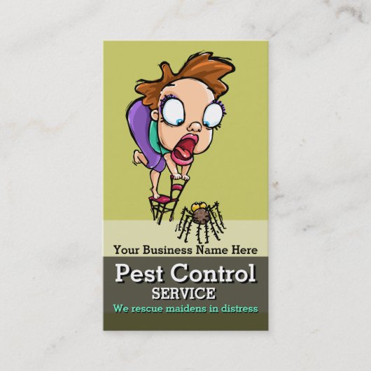 Pest Control.Exterminator.Bug Control. Afsprakenkaartje (Voorkant)