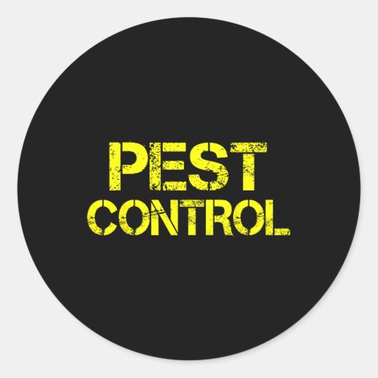 Pest Control Exterminator Halloween Costume Ronde Sticker (Voorkant)