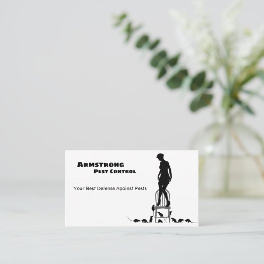 Pest Control Exterminator Service Visitekaartje (Staand voorkant)
