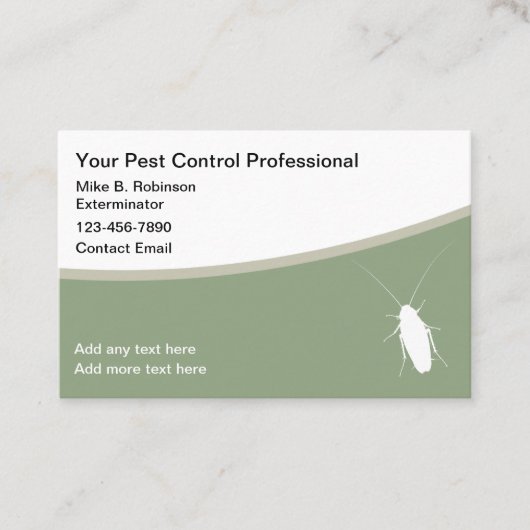 Pest Control Exterminator Theme Visitekaartjes (Voorkant)