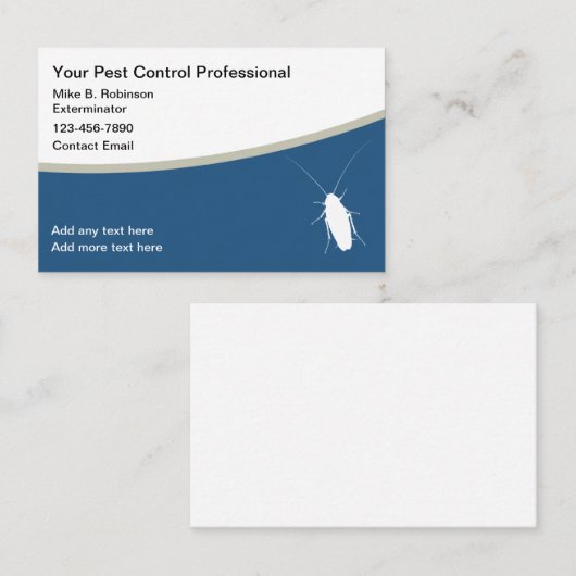 Pest Control Exterminator Theme Visitekaartjes (Voorkant / Achterkant)