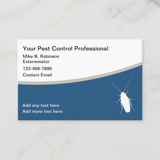 Pest Control Exterminator Theme Visitekaartjes (Voorkant)