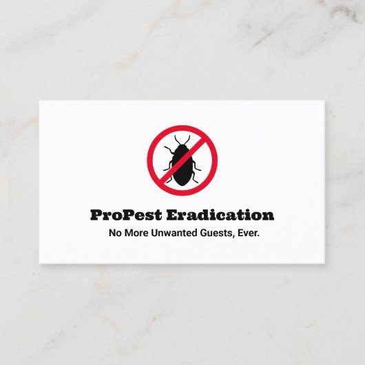 Pest Control Exterminator Visitekaartje (Voorkant)