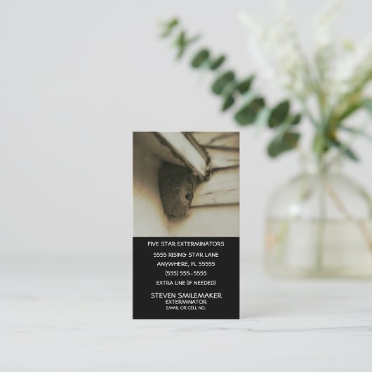 Pest Control Exterminator Visitekaartje (Staand voorkant)