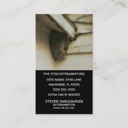 Pest Control Exterminator Visitekaartje (Voorkant)