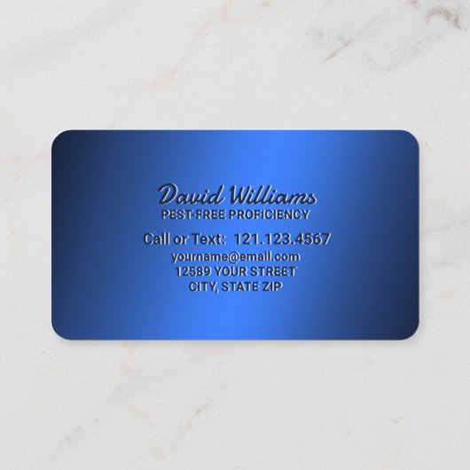 Pest Control Exterminator Visitekaartje (Achterkant)