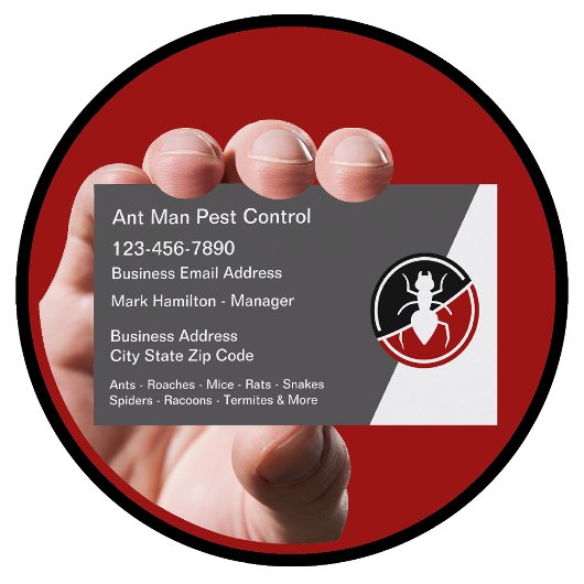 Pest Control Extermining Business Card Template Visitekaartje