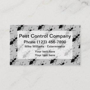 Pest Control Extermining Service Visitekaartje