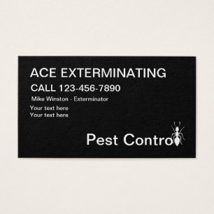Pest Control Extermining Visitekaartjes