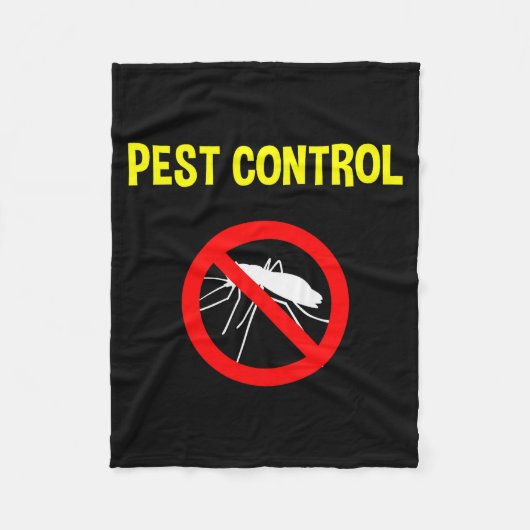 Pest Control Funny Halloween Costume Exterminator Fleece Deken (Voorkant)