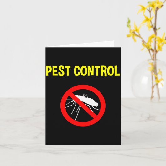 Pest Control Funny Halloween Costume Exterminator  Kaart (Gele Bloem)