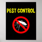 Pest Control Funny Halloween Costume Exterminator Poster (Voorkant)