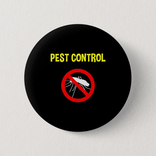 Pest Control Funny Halloween Costume Exterminator  Ronde Button 5,7 Cm (Voorkant)