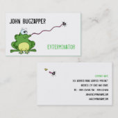 Pest Control Green Frog Zapping Bug Visitekaartje (Voorkant / Achterkant)