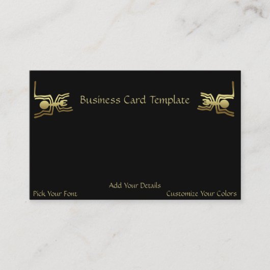Pest Control Logo - Oude Insectenspin Visitekaartje (Voorkant)