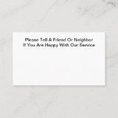 Pest Control Modern Extermining Visitekaartjes (Achterkant)