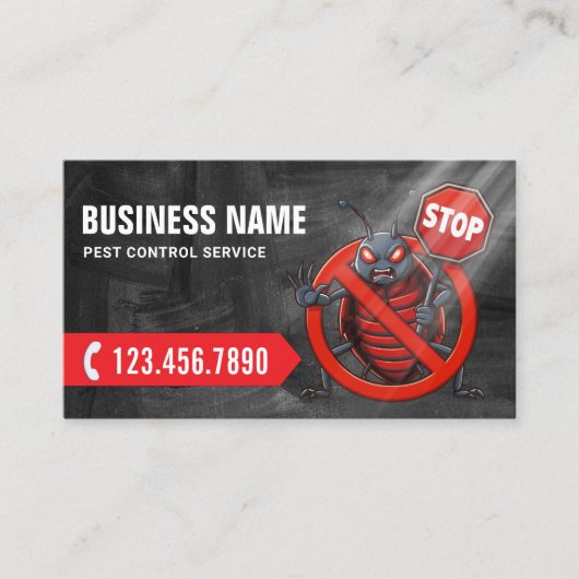 Pest Control Professional Bedbug Exterminator Visitekaartje (Voorkant)