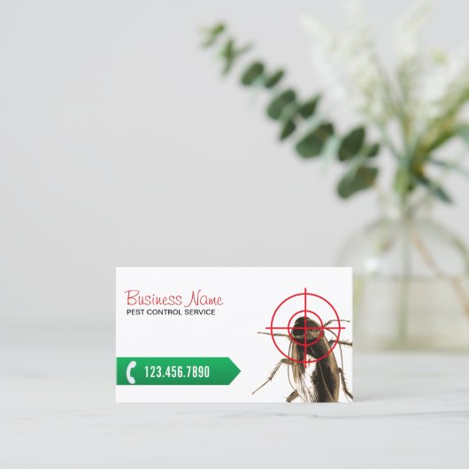 Pest Control Professional Bug Killer Visitekaartje (Staand voorkant)