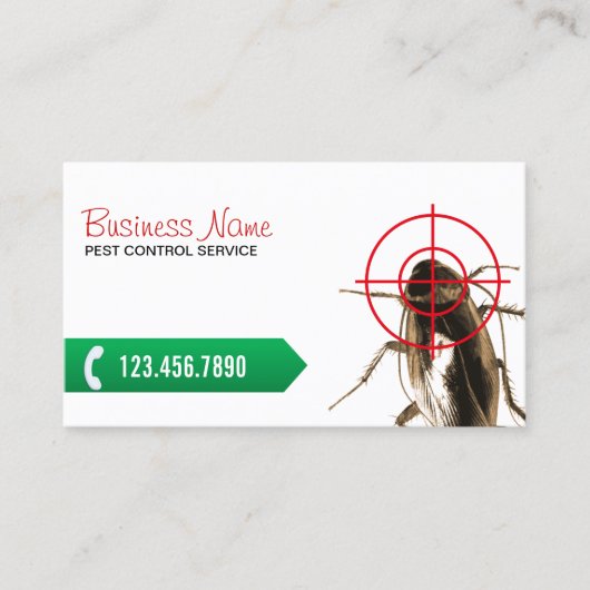 Pest Control Professional Bug Killer Visitekaartje (Voorkant)