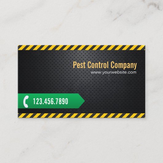Pest Control Professional Dark Metal Visitekaartje (Voorkant)