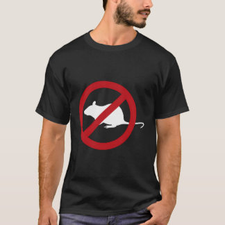 Pest Control Rat Sign Gag Cadeaubon No Rats allowa T-shirt