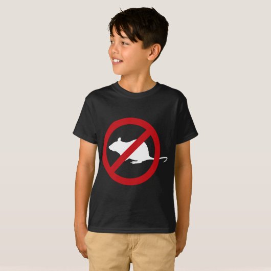 Pest Control Rat Sign Gag Cadeaubon No Rats allowa T-shirt (Voorkant volledig)