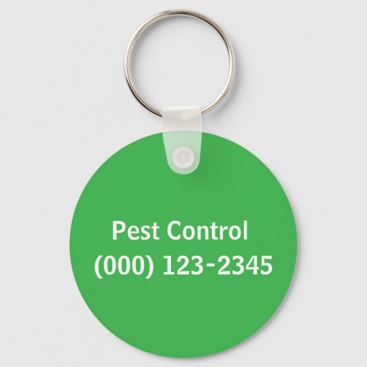 Pest Control Service bewerkbaar Sleutelhanger (Voorkant)
