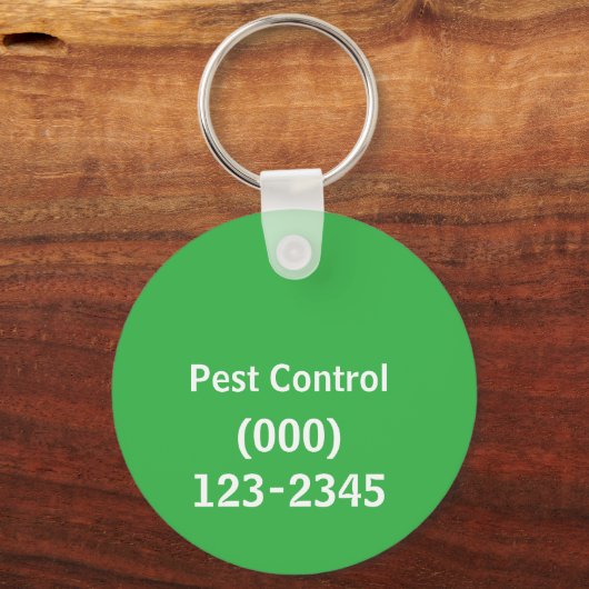 Pest Control Service bewerkbaar Sleutelhanger (Achterkant)