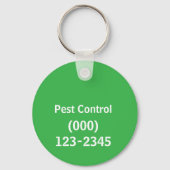 Pest Control Service bewerkbaar Sleutelhanger (Achterkant)