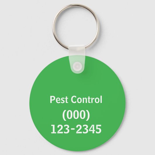 Pest Control Service bewerkbaar Sleutelhanger (Achterkant)