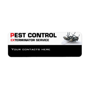 Pest control-service etiket