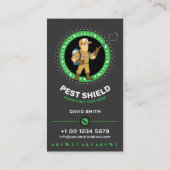 Pest control Service, Exterminator, Fumigation Bus Visitekaartje (Achterkant)