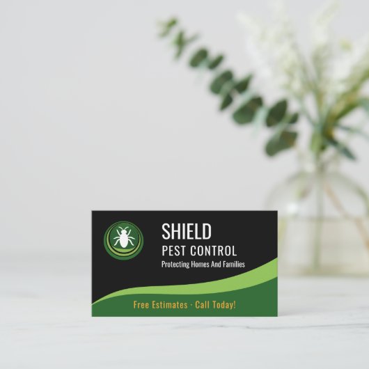 Pest Control Service QR Code Professional Visitekaartje (Staand voorkant)