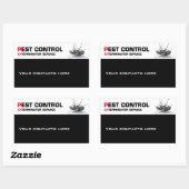 Pest control-service rechthoekige sticker (Vel)