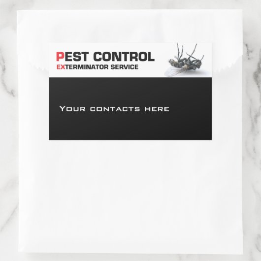 Pest control-service rechthoekige sticker (Tas)